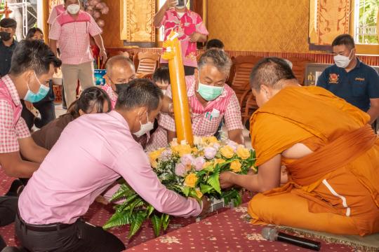 อนุโมทนาบุญวันเข้าพรรษา กับ คณะครูและนักเรียน วิทยาลัยเทคนิคพระนครศรีอยุธยา